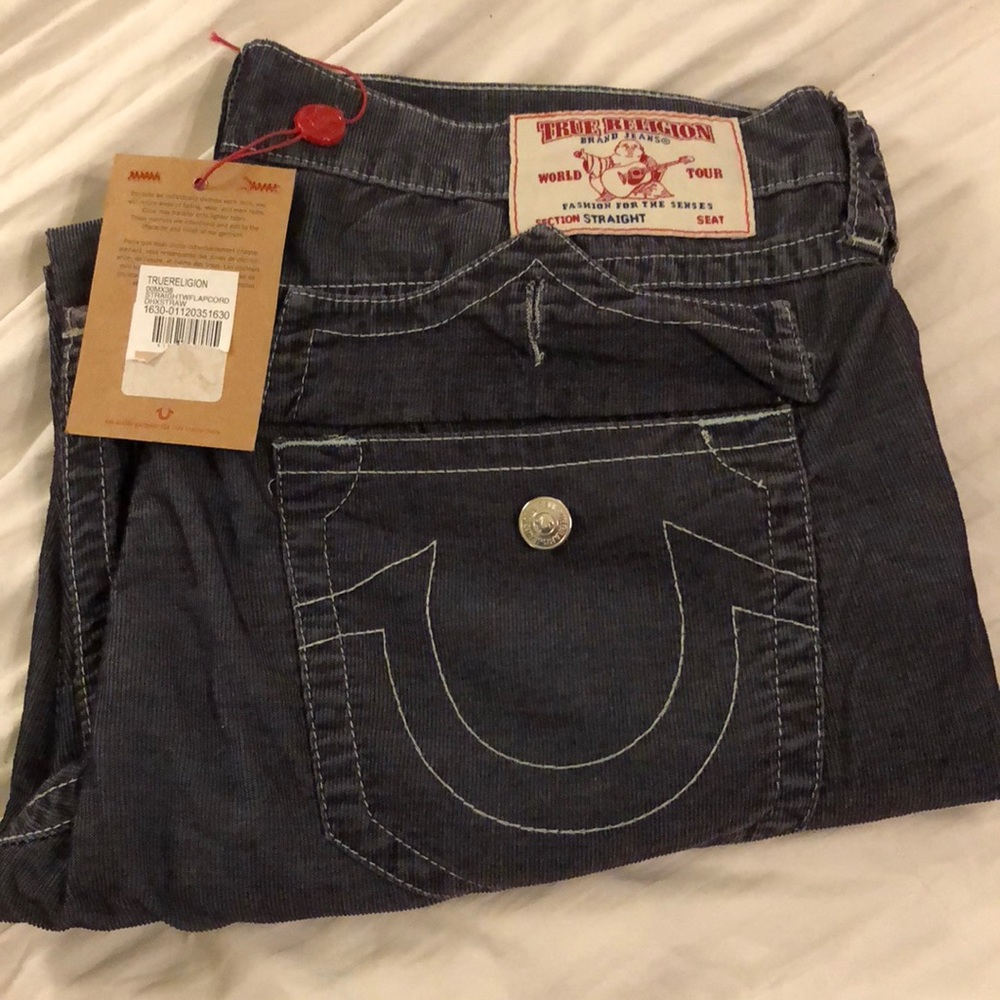 True Religion straight leg with Flap corduroys